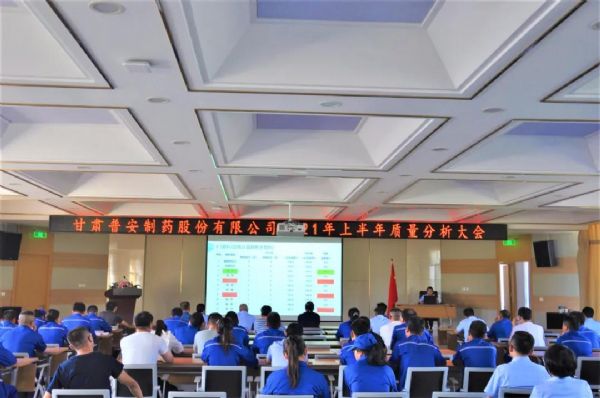 甘肅藥業集團普安制藥召開上半年質量分析會 ​